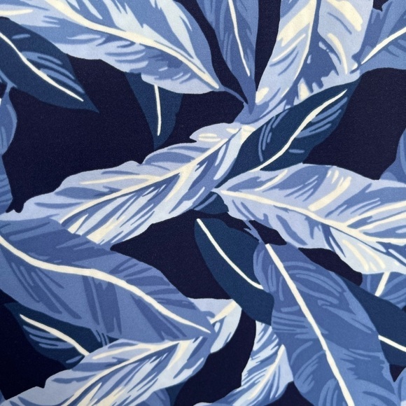 J. McLaughlin Halle Reversible Scuba Blue Queen Palm Rattan Pencil Skirt XS - Picture 4 of 12